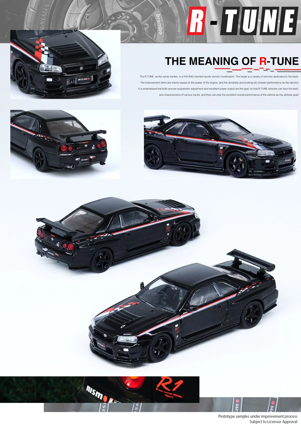 INNO Models 1:64 Nissan Skyline GT-R R34 400R Nismo R Tune Spec in Black - Image 2