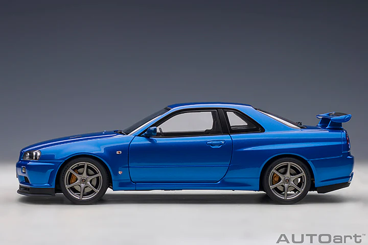 AUTOart 1:18 Nissan Skyline GT-R (R34) V-Spec II in Bayside Blue - Image 3