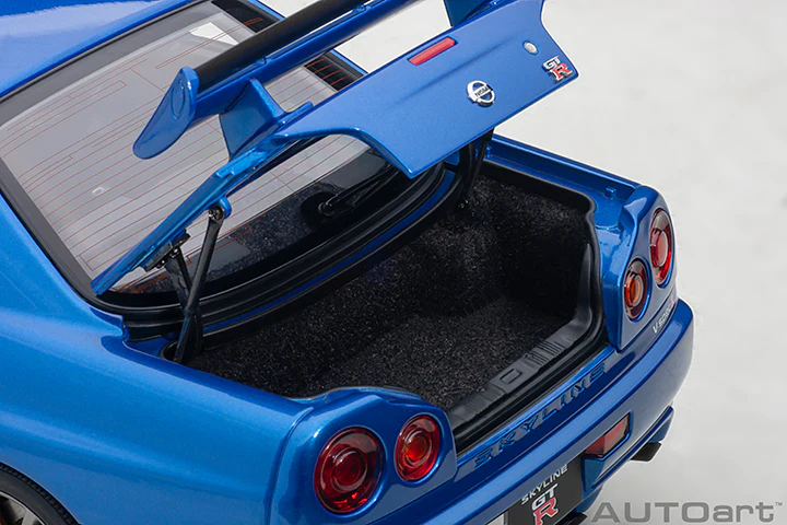 AUTOart 1:18 Nissan Skyline GT-R (R34) V-Spec II in Bayside Blue - Image 7