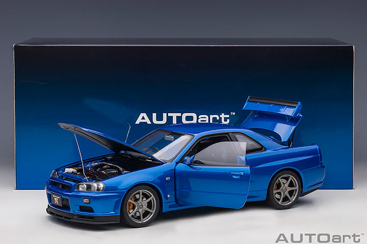 AUTOart 1:18 Nissan Skyline GT-R (R34) V-Spec II in Bayside Blue - Image 9