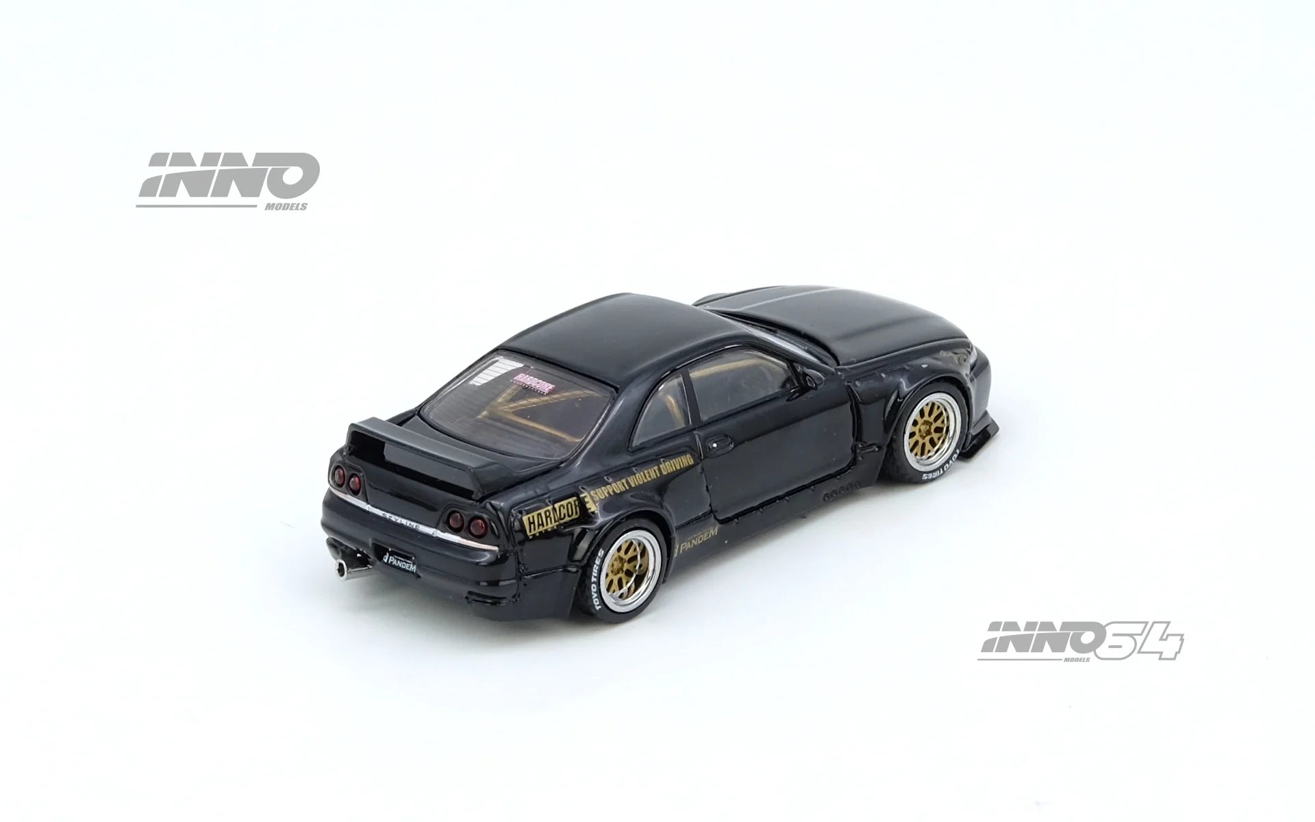 INNO64 1:64 Nissan Skyline GT-R (BCNR33) PANDEM in Black - Image 2