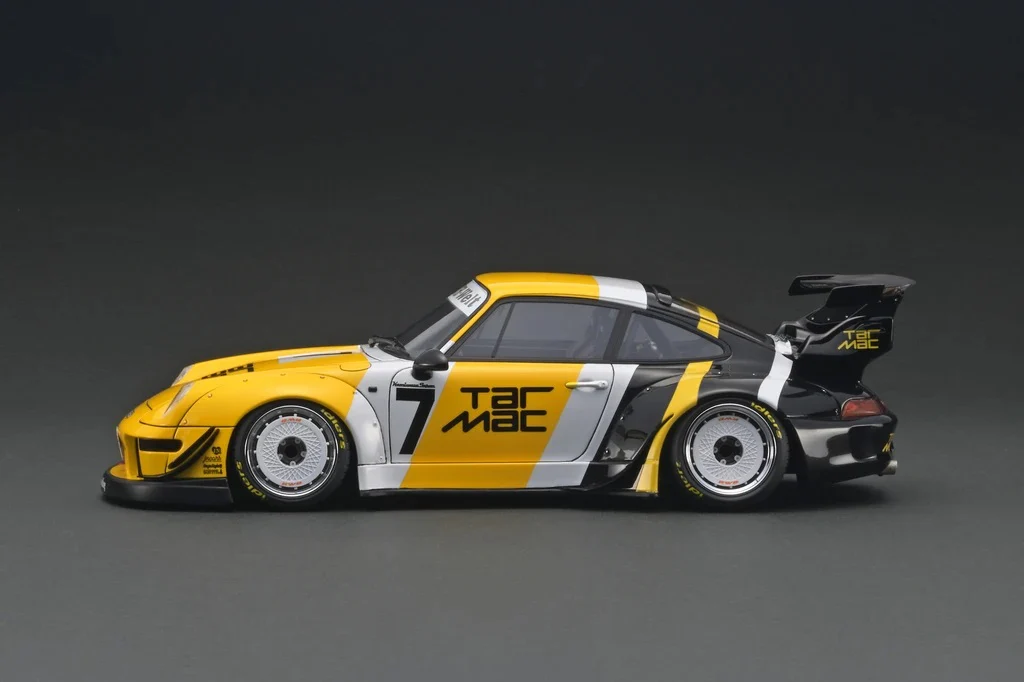Ignition Model x Tarmac Works 1:18 Porsche RWB 993 Tarmac Livery in Black / Yellow - Image 2