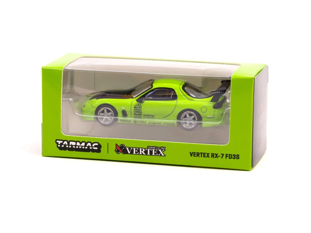 Tarmac Works 1:64 Mazda RX-7 (FD3S) Vertex in Light Green - Image 3