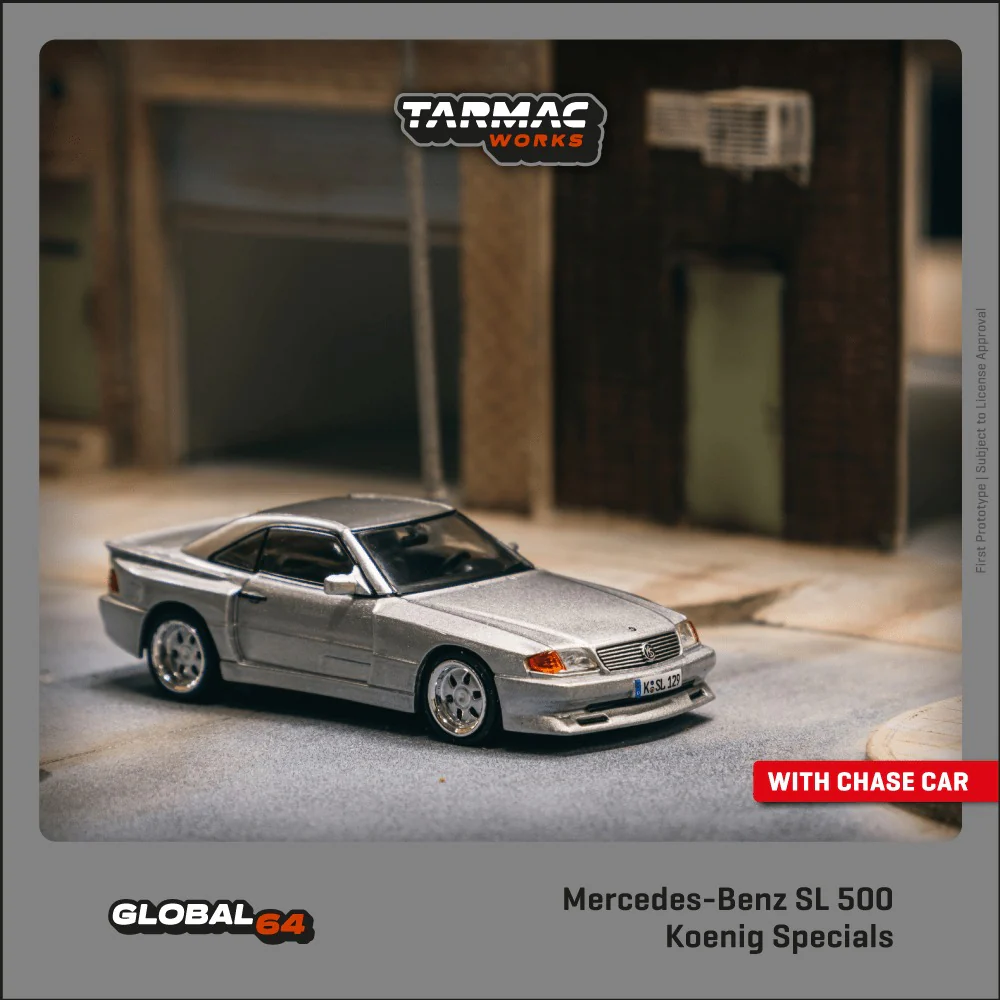 Tarmac Works 1:64 Mercedes-Benz SL 500 Koenig Specials in Silver - Image 2
