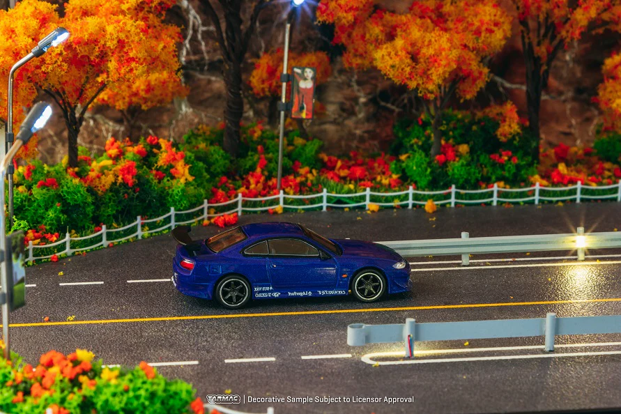 Tarmac Works 1:64 Nissan Silvia S15 Vertex Edition in Blue Metallic - Image 3