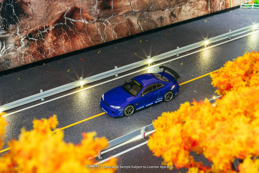 Tarmac Works 1:64 Nissan Silvia S15 Vertex Edition in Blue Metallic - Image 4
