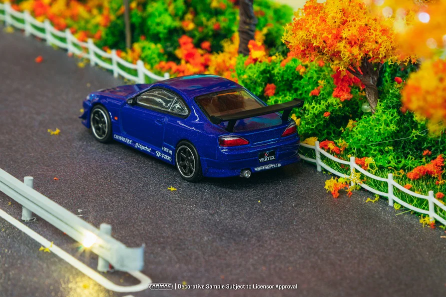Tarmac Works 1:64 Nissan Silvia S15 Vertex Edition in Blue Metallic - Image 5
