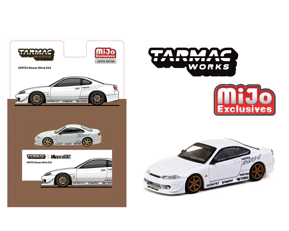 Tarmac Works 1/64 Nissan Silvia (S15) VERTEX in White - Image 5