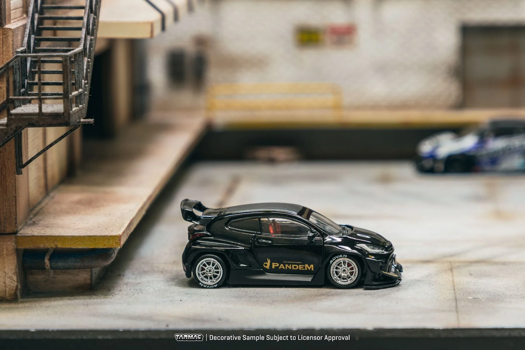 Tarmac Works 1/64 Toyota GR Yaris Pandem in Black - Image 2