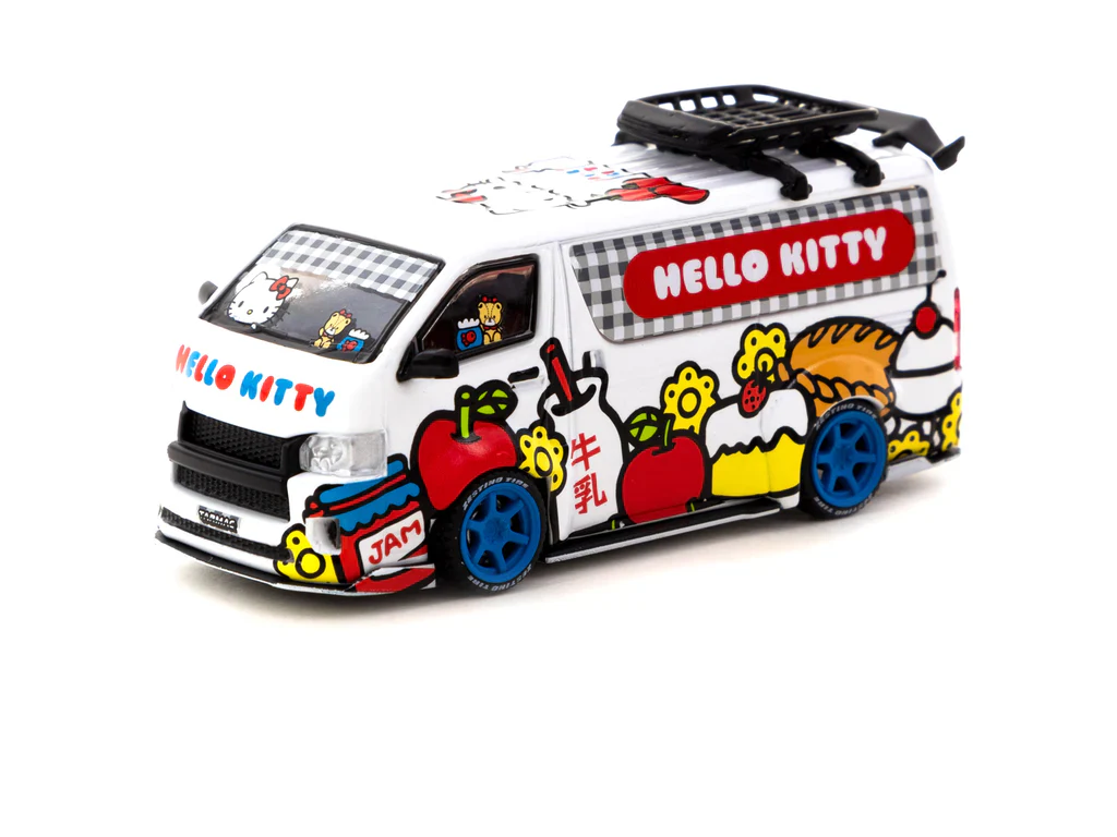 Tarmac Works 1:64 Toyota Hiace Widebody, Tarmac Works X Hello Kitty Capsule Delivery Van - Image 2