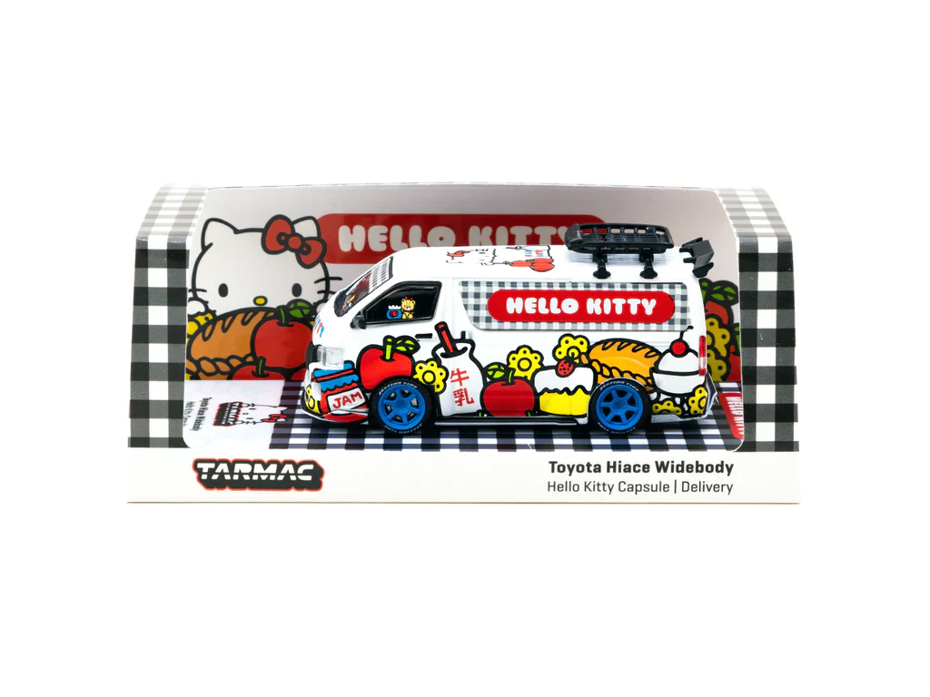 Tarmac Works 1:64 Toyota Hiace Widebody, Tarmac Works X Hello Kitty Capsule Delivery Van - Image 4