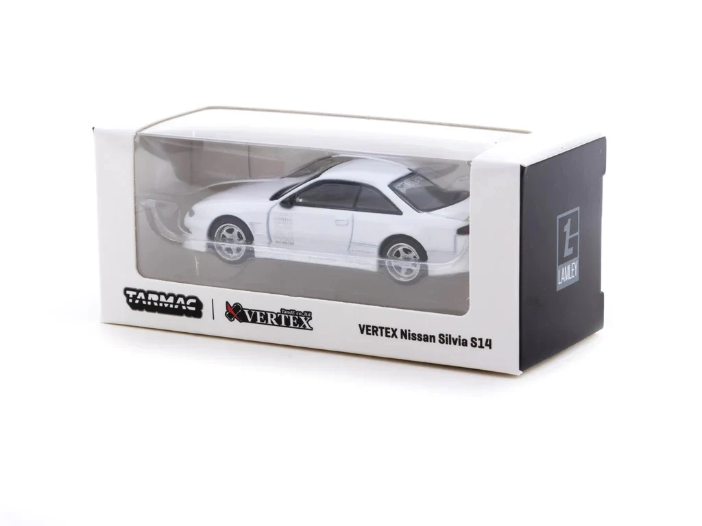 Tarmac Works 1:64 Nissan Silvia S14 Vertex Edition in White Lamley Special Edition - Image 3