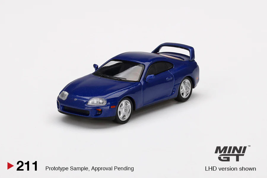 MINIGT 1:64 Toyota Supra MKIV LHD in Royal Sapphire Pearl