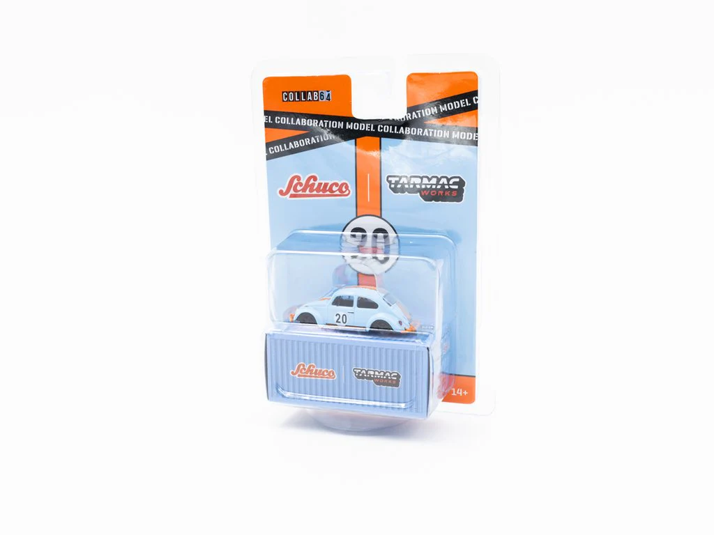 Tarmac Works 1:64 Volkswagen Beetle in Blue / Orange - Image 3